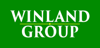 Winland Group white text logo on green background